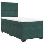 vidaXL Sommier à lattes de lit avec matelas Vert foncé 100x200 cm