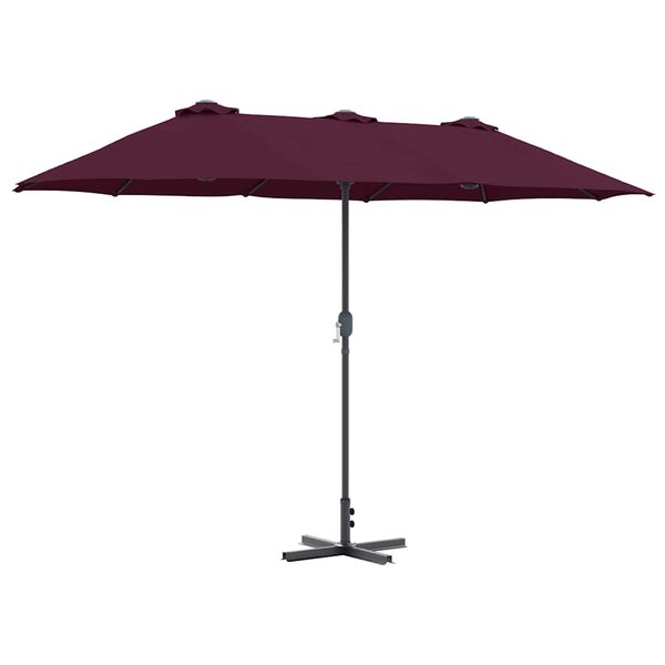 vidaXL Parasol de jardin 370 x 197 x 239 cm Polyester et Aluminium