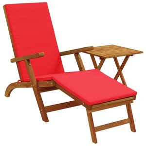 vidaXL Chaise longue inclinable et pliable 2 pc Bois d'Acacia Massif