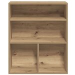 vidaXL Bibliothèque chêne artisanal 60x30x71 5 cm bois d'ingénierie