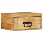 vidaXL Tables de chevet murales 2 Pièces bois de manguier massif brut