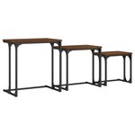 vidaXL Tables basses gigognes 3 Pièces chêne marron bois d'ingénierie