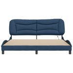 vidaXL Cadre de lit avec LED sans matelas Hvar bleu 180x200 cm tissu