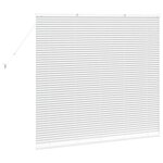 vidaXL Store de Fenêtre avec des rideaux Blanc Aluminium