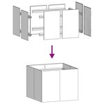 vidaXL Jardinière 100x100x80 cm acier galvanisé