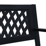 vidaXL Banc de jardin Noir 120 cm Acier