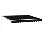 vidaXL Auvent Rétractable Noir 350x200 cm tissu