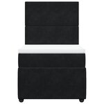vidaXL Sommier à lattes de lit avec matelas Noir 90x200 cm Velours