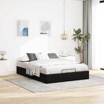 vidaXL Cadre de lit ottoman sans matelas noir 140x190 cm velours