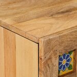vidaXL Meuble TV Naturel 105 x 33 5 x 46 cm Bois de mangue massif