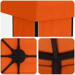vidaXL Abri de jardin 6 x 3 m Orange Polyester et Acier 190 gsm