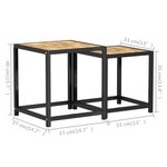 vidaXL Tables à thé 2 Pièces MDF Noir et jaune