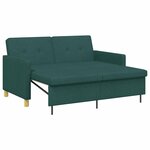 vidaXL Canapé-lit escamotable Vert foncé Tissu
