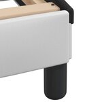 vidaXL Cadre de lit sans matelas blanc et noir 160x200 cm similicuir