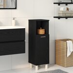 Armoire de bain vidaXL Noir Chêne 30x30x95 cm Bois