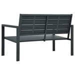 vidaXL Banc de jardin 120 cm PEHD Gris Aspect de bois