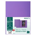 Paquet de 50 chemises 2 rabats ROCK''S 220 - 24x32cm EXACOMPTA
