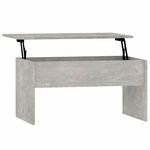 vidaXL Table basse gris béton 80x50 5x41 5 cm bois d'ingénierie