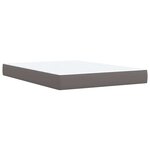 vidaXL Sommier à lattes de lit avec matelas Gris 140x190 cm Similicuir