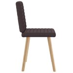 vidaXL Chaises à manger lot de 2 marron foncé tissu