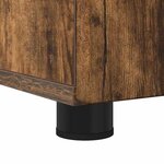 vidaXL Cabinet de salle de bain avec porte Chêne fumé 60 x 35 x 80 cm