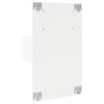 vidaXL Table de chevet murale avec lumières LED blanc