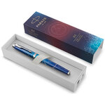 PARKER IM Premium Submerge  Stylo plume  Dégradé de bleu  plume moyenne  encre bleue  Coffret cadeau