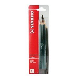 Lot de 3 Crayon papier Graphite Othello Héxagonal 2H STABILO