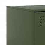 vidaXL Tables de chevet 2 Pièces vert 34 5x39x44 cm acier