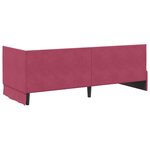 vidaXL Cadre de lit d'angle Rouge bordeaux 80 x 200 cm Velours