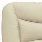 vidaXL Lit avec matelas Hvar crème 180x200 cm tissu