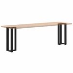 vidaXL Pieds de table console en T  2 pièces  noir  38 x 25 x (72-73) cm  acier