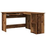 vidaXL Bureau d'angle vieux bois 120x140x75 cm bois d'ingénierie