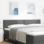 Tête de lit LED vidaXL Design Blocs en Diamant Gris Foncé 180 cm Tissu
