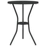 vidaXL Ensemble bistro de jardin 3 Pièces Noir Aluminium