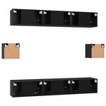 vidaXL Ensemble meuble TV 8 Pièces Chêne noir 60 x 30 x 30 cm