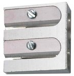 Taille-crayons duo en aluminium forme biseautée HERLITZ