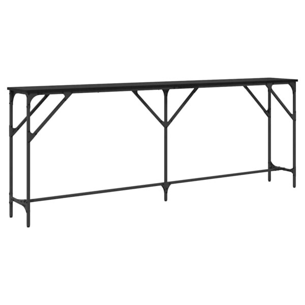vidaXL Table Console Chêne Noir 200x29x75 cm Bois d'ingénierie