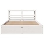 vidaXL Cadre de lit avec tête de lit sans matelas blanc 120x200 cm
