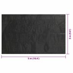 vidaXL Couverture de piscine rectangulaire 500x300 cm PE Noir