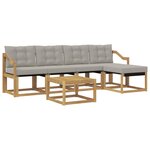 vidaXL Ensemble de canapés d'extérieur 6 pc Blanc et gris clair