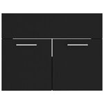 vidaXL Ensemble de meubles de salle de bain Noir Aggloméré