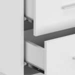 vidaXL Tête de lit avec armoires Blanc Bois d'ingénierie
