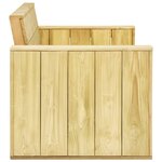 vidaXL Salon de jardin 3 Pièces Bois de pin imprégné