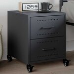 vidaXL Table de chevet anthracite 36x39x43 5 cm acier
