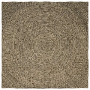 vidaXL Tapis de surface Naturel et noir 240 x 240 cm Jute