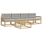 vidaXL Ensemble de canapés d'extérieur 4 pc Blanc et gris clair