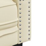 vidaXL Fauteuil Chesterfield crème similicuir