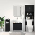 vidaXL Cabinet de Lavabo Chêne noir 65 x 33 x 60 cm Bois d'ingénierie