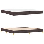 vidaXL Lit à ressorts avec matelas Marron foncé 200 x 200 cm tissu